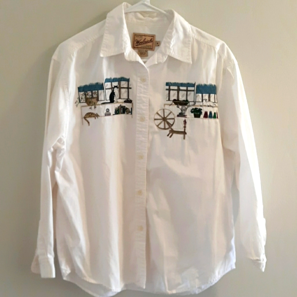 Vintage Woolrich Cute Cat shirt